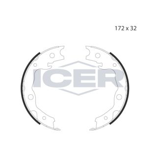 Stabdžių trinkelių komplektas, stovėjimo stabdis ICER 79PB4031 C