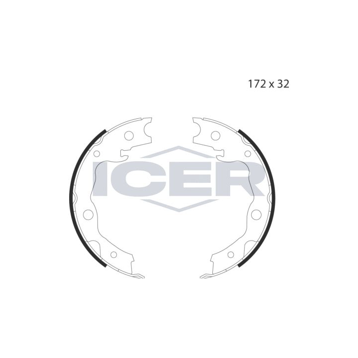 Stabdžių trinkelių komplektas, stovėjimo stabdis ICER 79PB4031 C