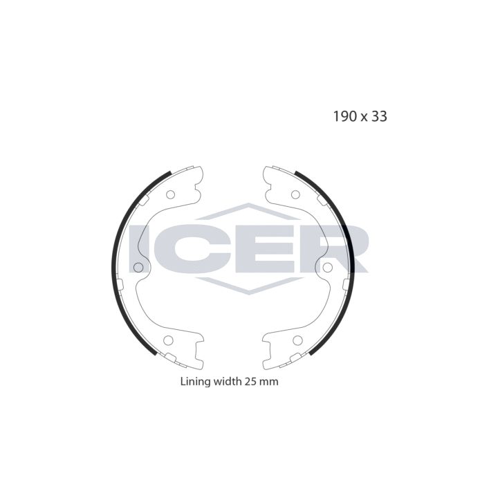 Stabdžių trinkelių komplektas, stovėjimo stabdis ICER 79PB4032 C