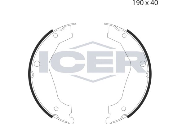 Stabdžių trinkelių komplektas, stovėjimo stabdis ICER 79PB4044 C