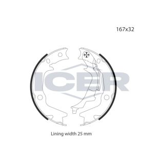 Stabdžių trinkelių komplektas, stovėjimo stabdis ICER 79PB4047 C