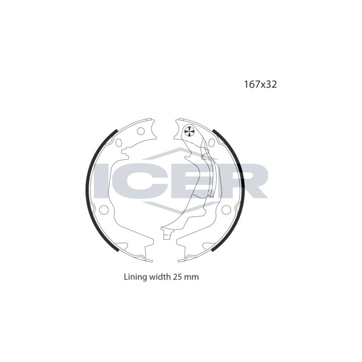 Stabdžių trinkelių komplektas, stovėjimo stabdis ICER 79PB4047 C