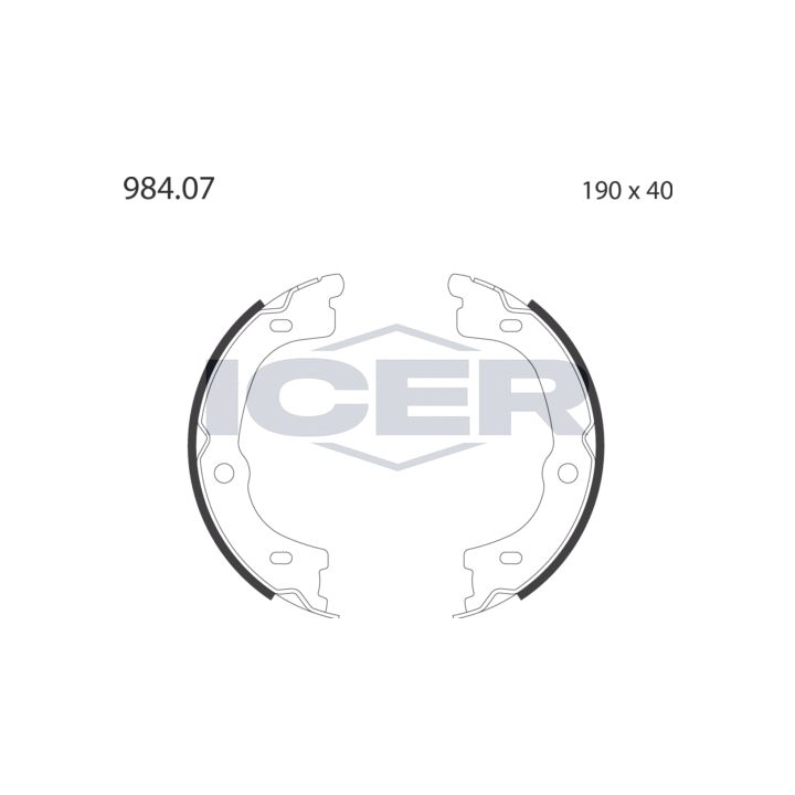 Stabdžių trinkelių komplektas, stovėjimo stabdis ICER 79PB4048 C