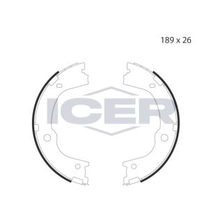 Stabdžių trinkelių komplektas, stovėjimo stabdis ICER 79PB4049 C