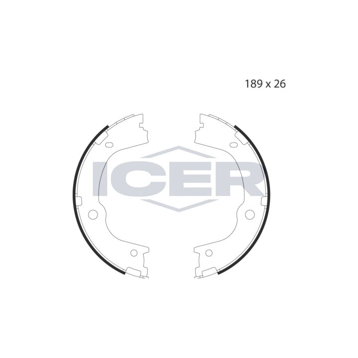 Stabdžių trinkelių komplektas, stovėjimo stabdis ICER 79PB4049 C