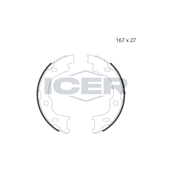 Stabdžių trinkelių komplektas, stovėjimo stabdis ICER 79PB4050 C