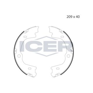 Stabdžių trinkelių komplektas, stovėjimo stabdis ICER 79PB4051 C