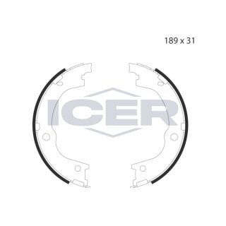 Stabdžių trinkelių komplektas, stovėjimo stabdis ICER 79PB4053 C