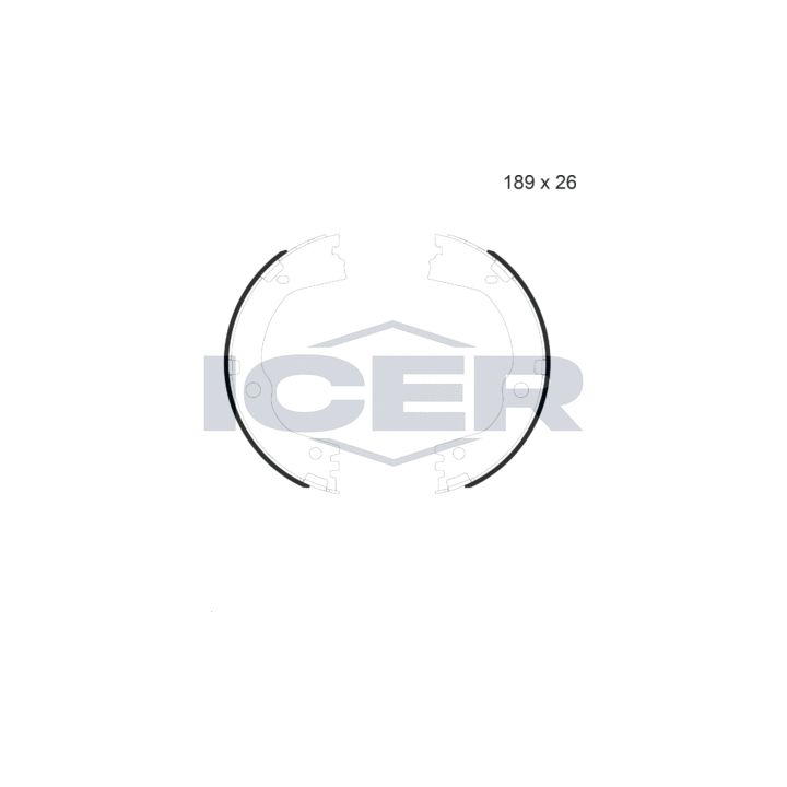 Stabdžių trinkelių komplektas, stovėjimo stabdis ICER 79PB4054 C