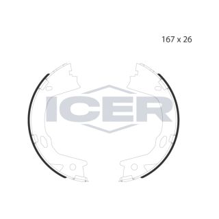 Stabdžių trinkelių komplektas, stovėjimo stabdis ICER 79PB4055 C