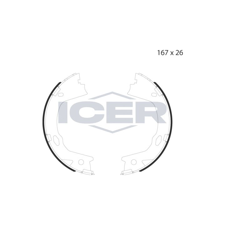 Stabdžių trinkelių komplektas, stovėjimo stabdis ICER 79PB4055 C