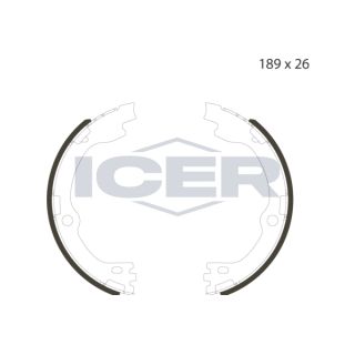 Stabdžių trinkelių komplektas, stovėjimo stabdis ICER 79PB4058 C