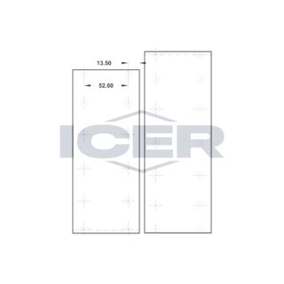 Stabdžių antdėklo rinkinys, būgninis stabdys ICER 21 5742 00