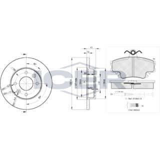 Stabdžių rinkinys, diskiniai stabdžiai ICER 30993-4705