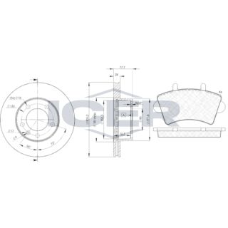 Stabdžių rinkinys, diskiniai stabdžiai ICER 31442-6848