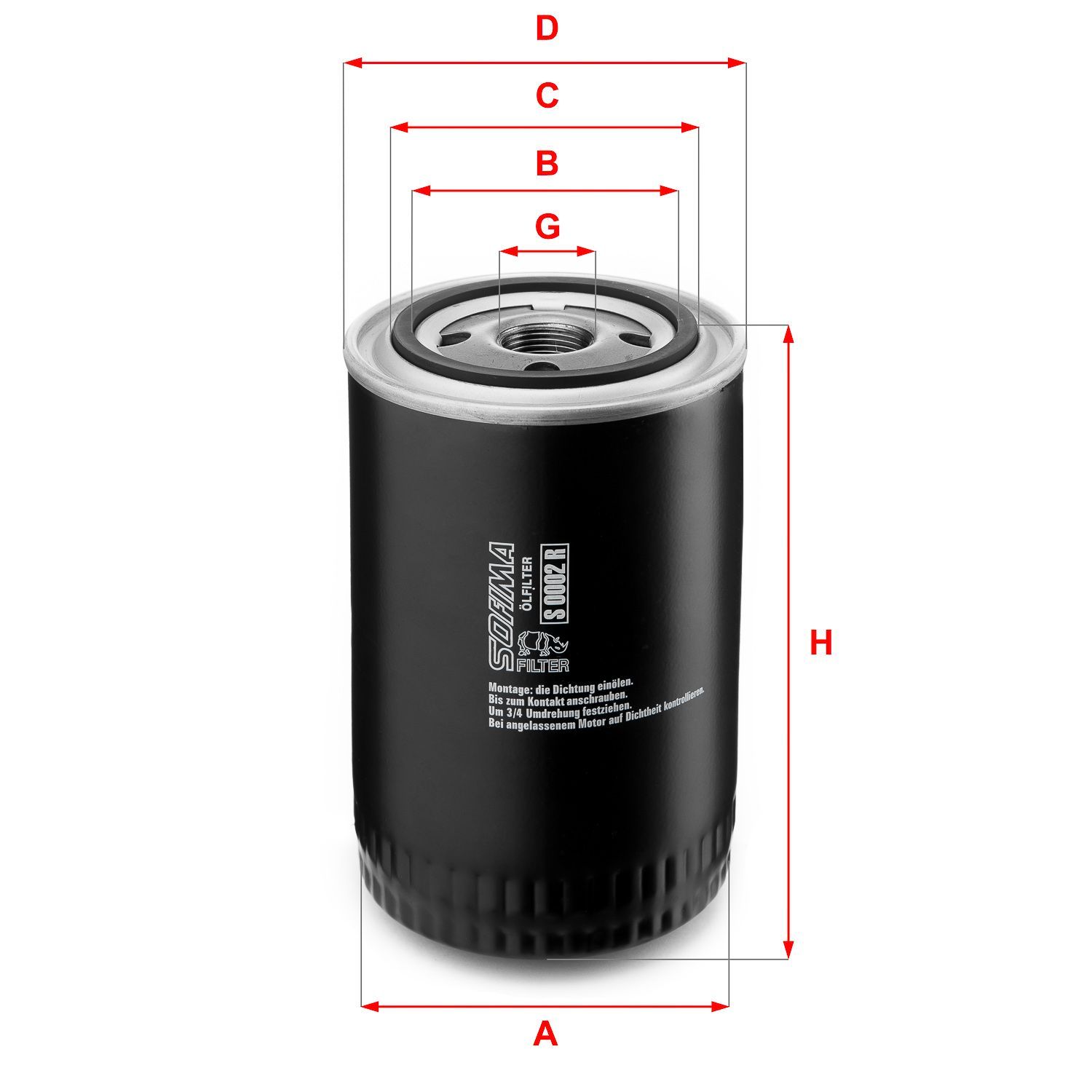 Alyvos filtras SOFIMA S 0002 R