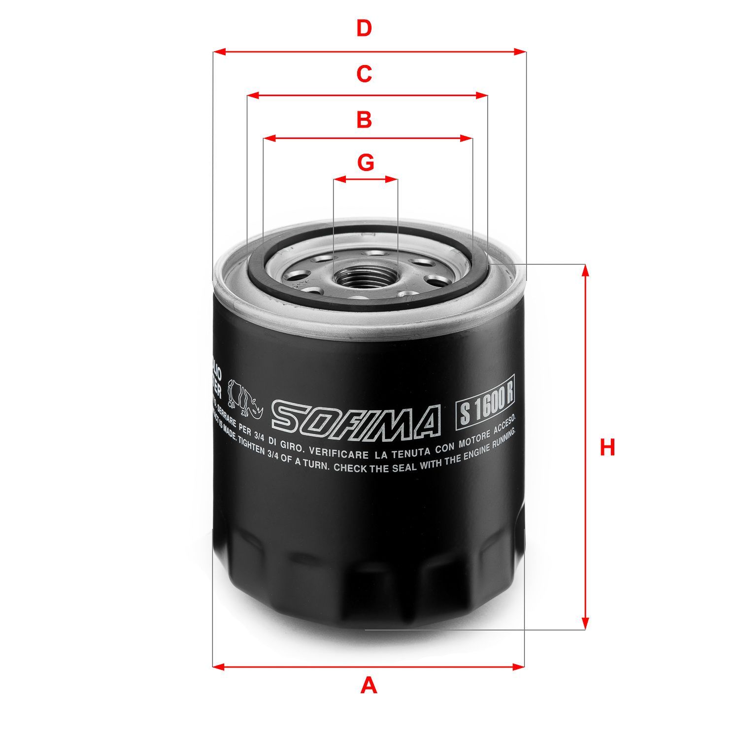 Alyvos filtras SOFIMA S 1600 R