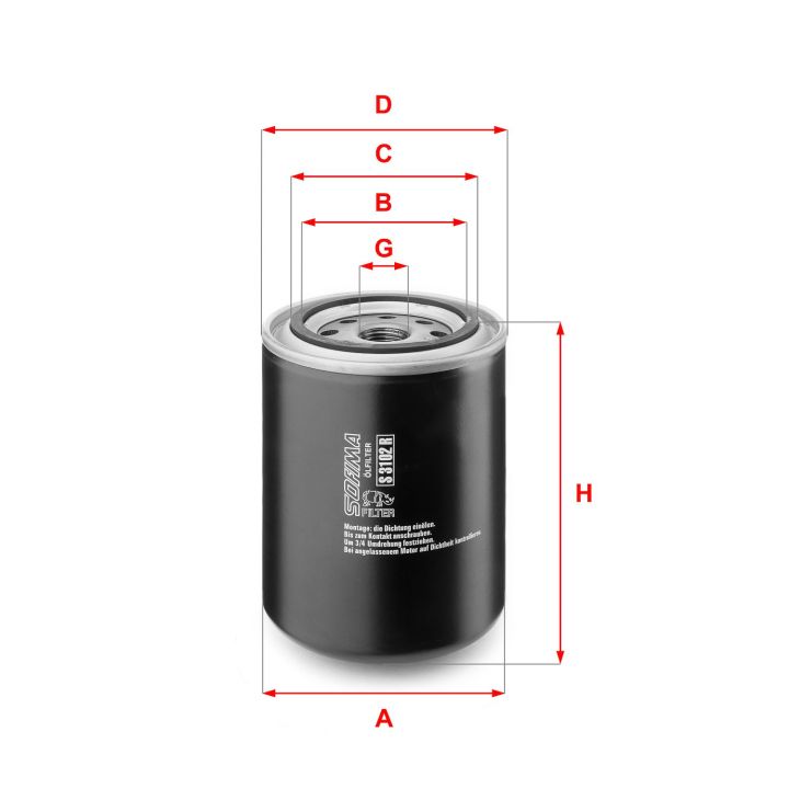 Alyvos filtras SOFIMA S 3102 R