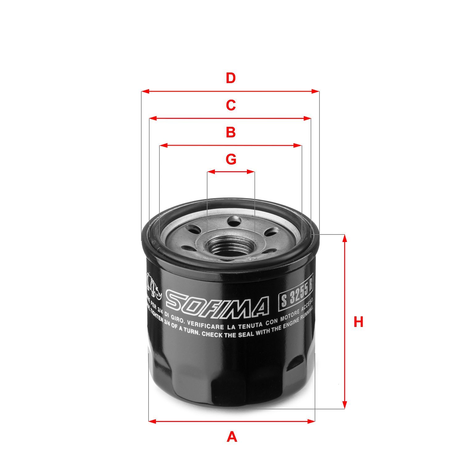 Alyvos filtras SOFIMA S 3255 R
