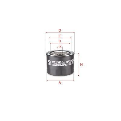 Alyvos filtras SOFIMA S 3264 R