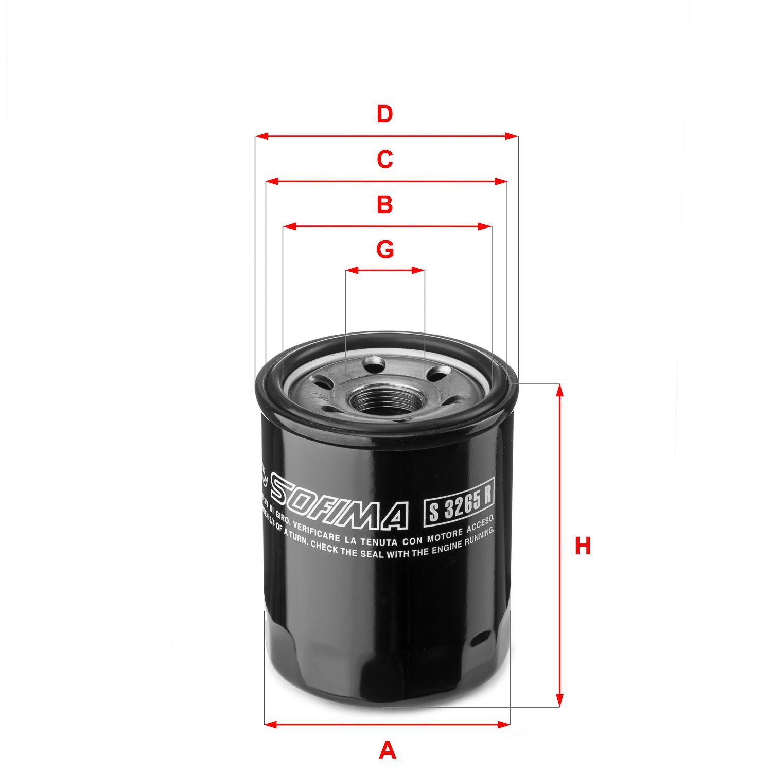 Alyvos filtras SOFIMA S 3265 R
