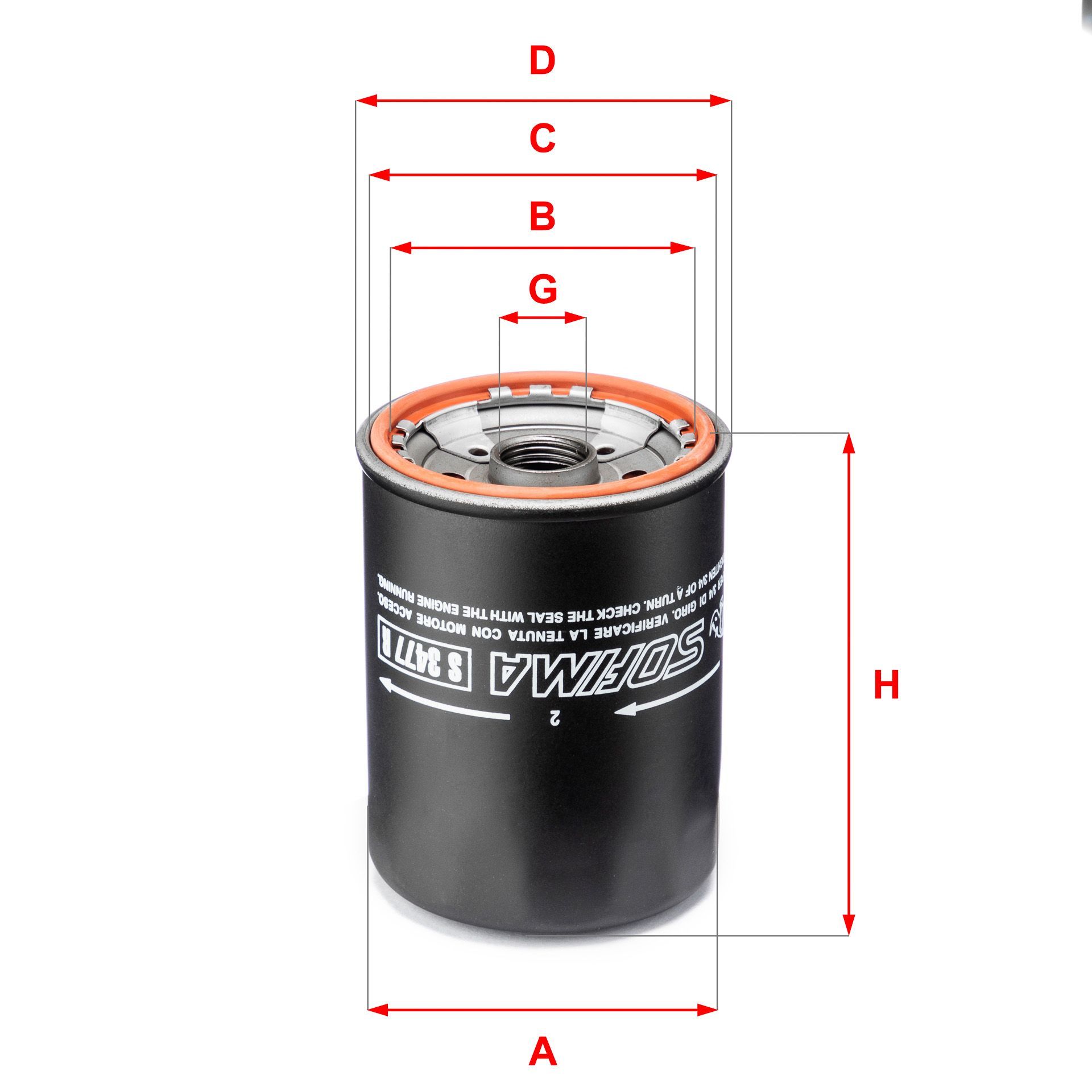 Alyvos filtras SOFIMA S 3477 R