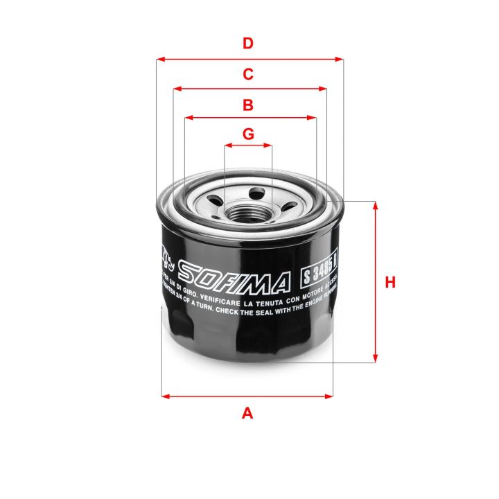 Alyvos filtras SOFIMA S 3485 R