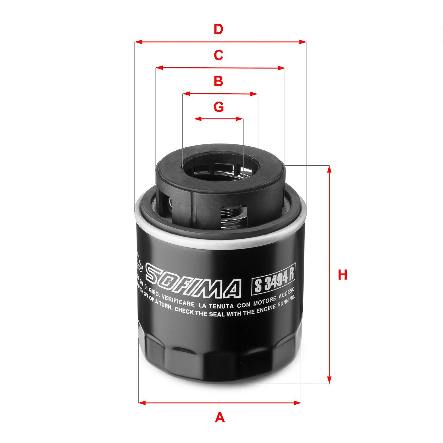 Alyvos filtras SOFIMA S 3494 R