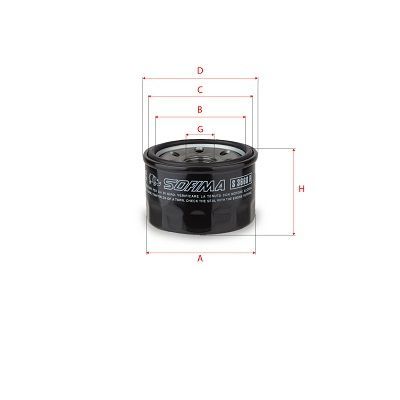 Alyvos filtras SOFIMA S 3668 R