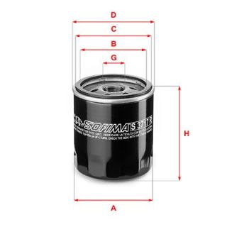 Alyvos filtras SOFIMA S 3717 R
