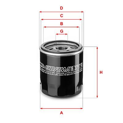 Alyvos filtras SOFIMA S 3717 R