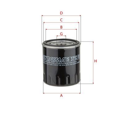Alyvos filtras SOFIMA S 3752 R
