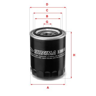 Alyvos filtras SOFIMA S 3801 R