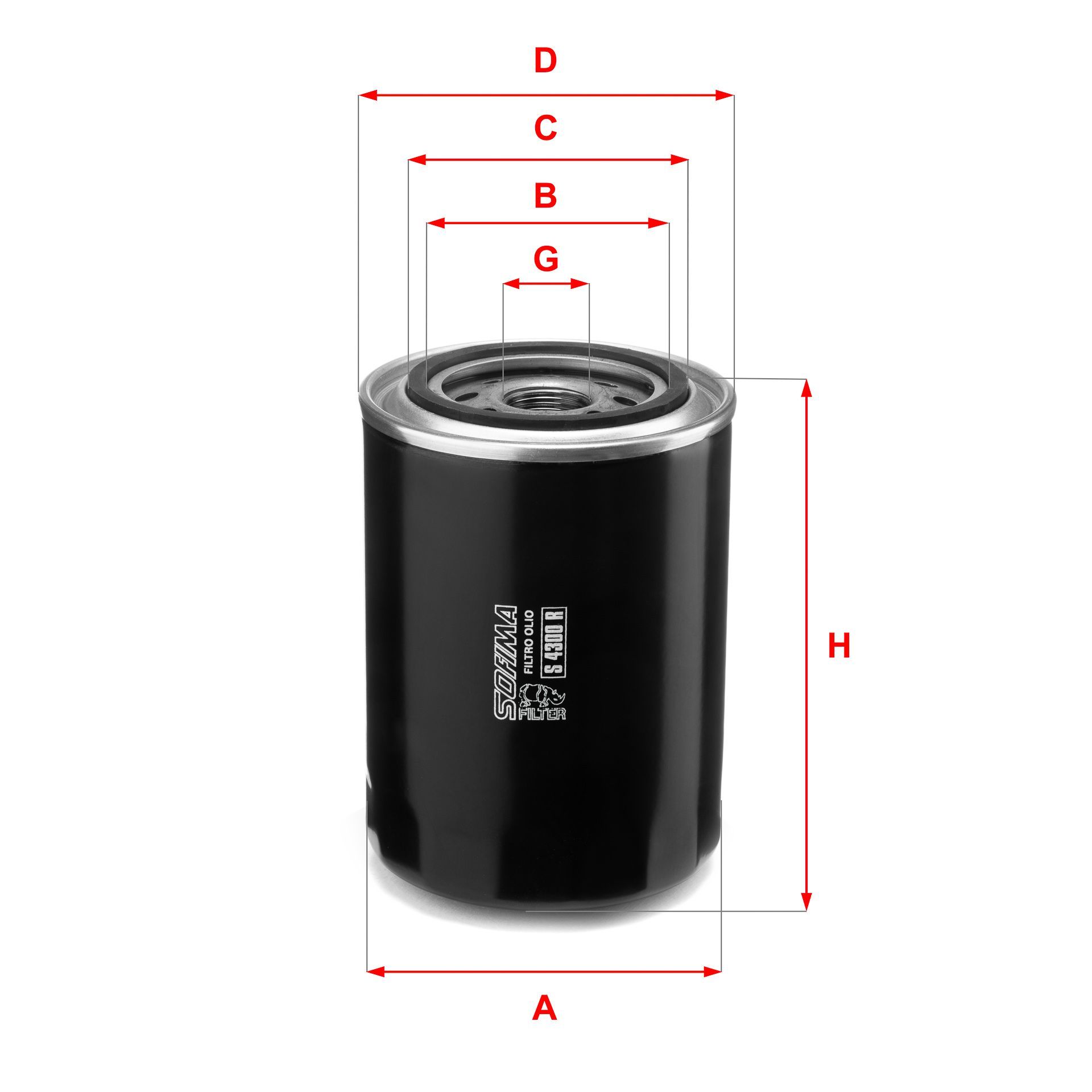 Alyvos filtras SOFIMA S 4300 R
