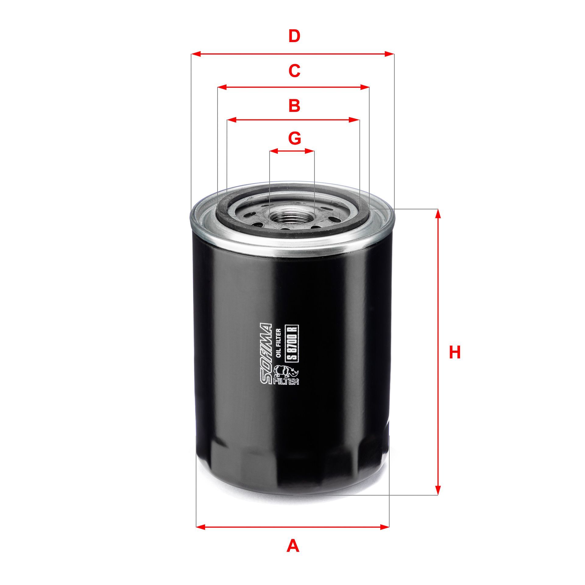 Alyvos filtras SOFIMA S 8700 R