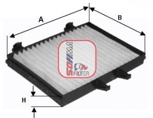 Filtras, salono oras SOFIMA S 3128 C