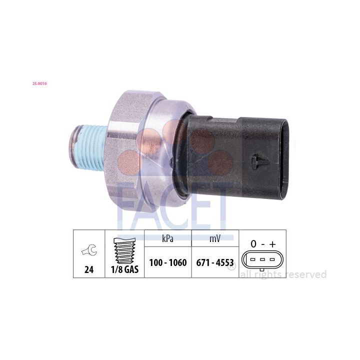 Siuntimo blokas, alyvos slėgis FACET 25.0016