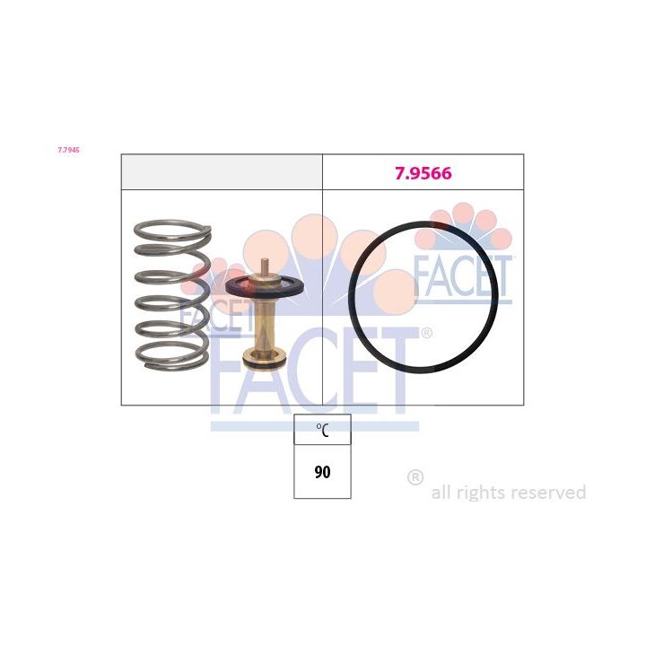 Termostatas, aušinimo skystis FACET 7.7945
