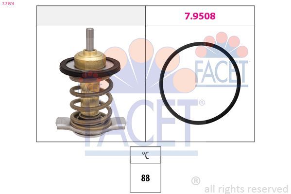 Termostatas, aušinimo skystis FACET 7.7974