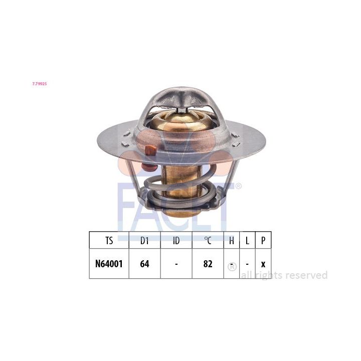 Termostatas, aušinimo skystis FACET 7.7992S