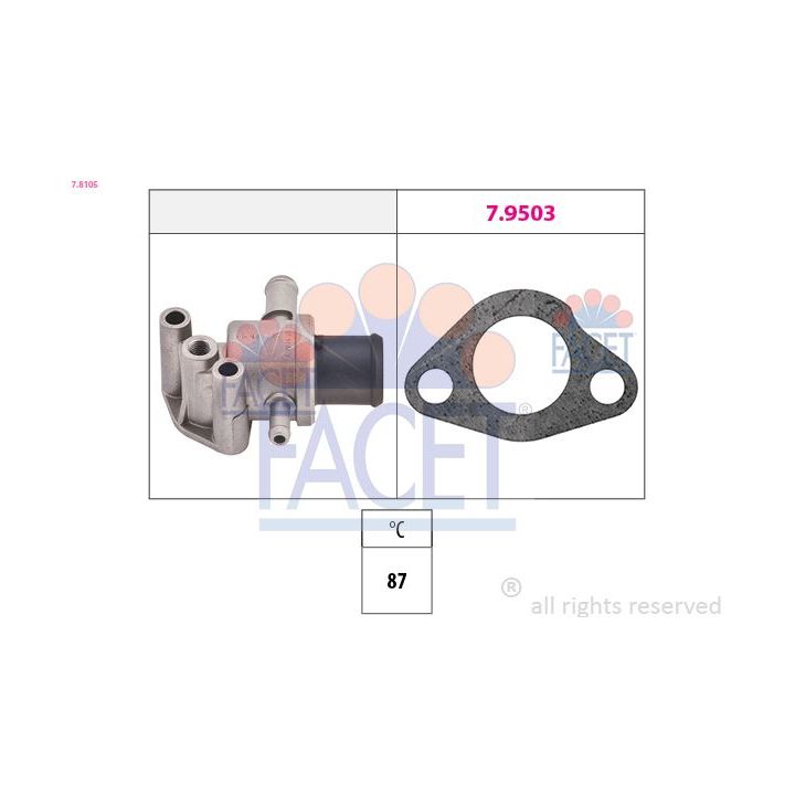 Termostatas, aušinimo skystis FACET 7.8105