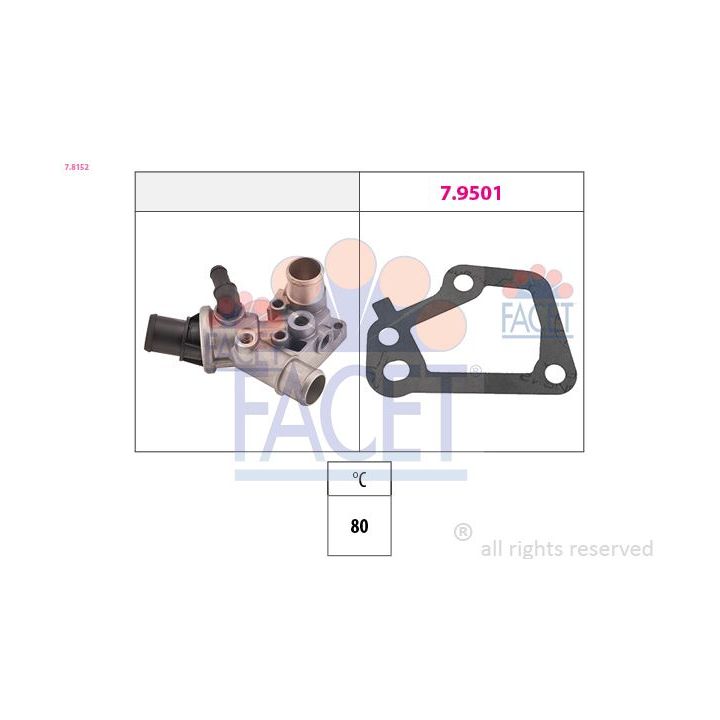 Termostatas, aušinimo skystis FACET 7.8152