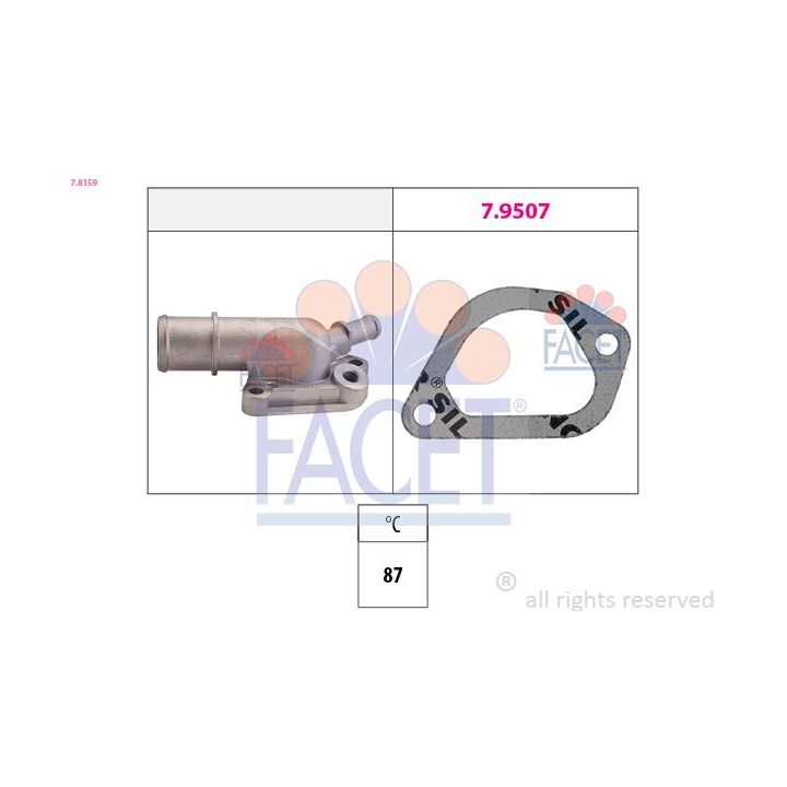 Termostatas, aušinimo skystis FACET 7.8159