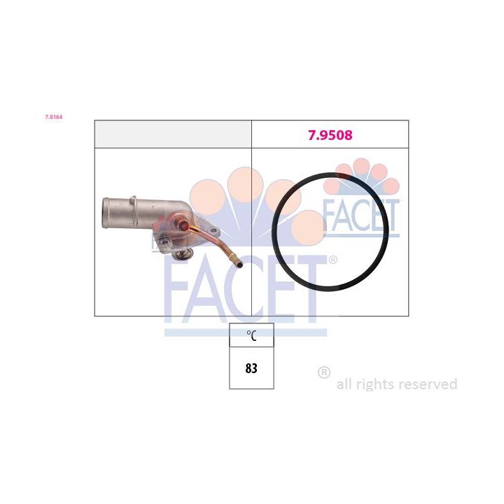 Termostatas, aušinimo skystis FACET 7.8164