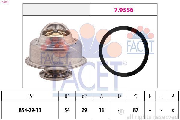 Termostatas, aušinimo skystis FACET 7.8211