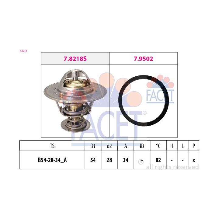 Termostatas, aušinimo skystis FACET 7.8218