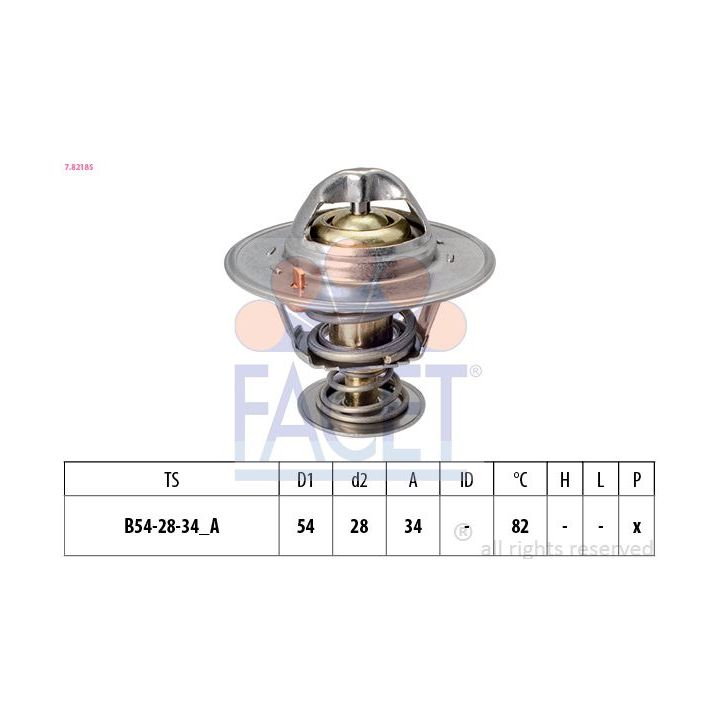 Termostatas, aušinimo skystis FACET 7.8218S