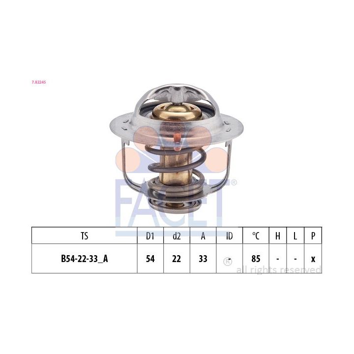Termostatas, aušinimo skystis FACET 7.8224S