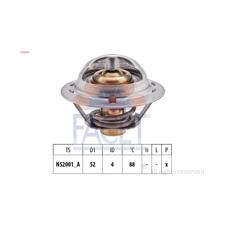 Termostatas, aušinimo skystis FACET 7.8232S