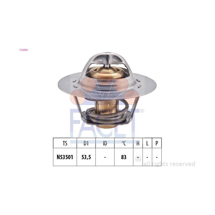 Termostatas, aušinimo skystis FACET 7.8240S